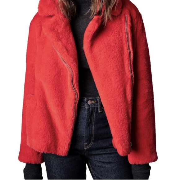 Faux fur bike jacket - Picture 1 of 3